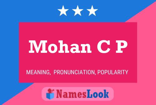 Mohan C P Name Poster