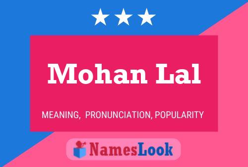 Mohan Lal Name Poster