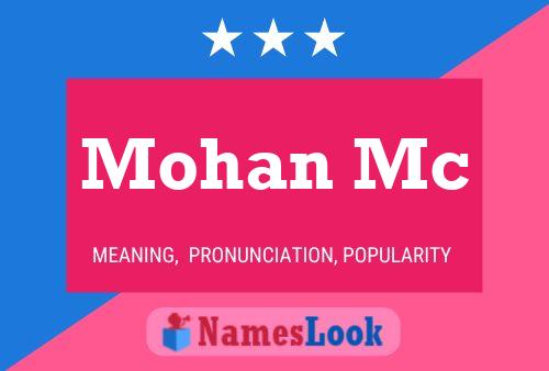 Mohan Mc Name Poster