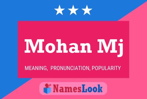 Mohan Mj Name Poster