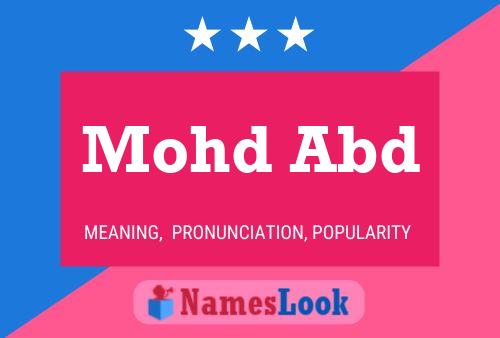 Mohd Abd Name Poster