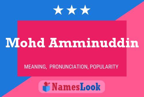 Mohd Amminuddin Name Poster