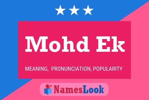 Mohd Ek Name Poster