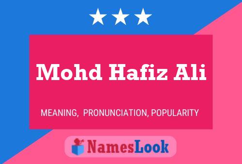 Mohd Hafiz Ali Name Poster