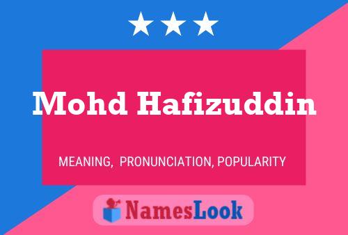 Mohd Hafizuddin Name Poster