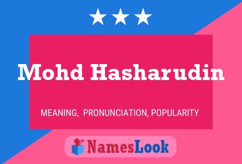 Mohd Hasharudin Name Poster