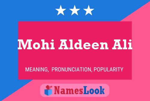 Mohi Aldeen Ali Name Poster