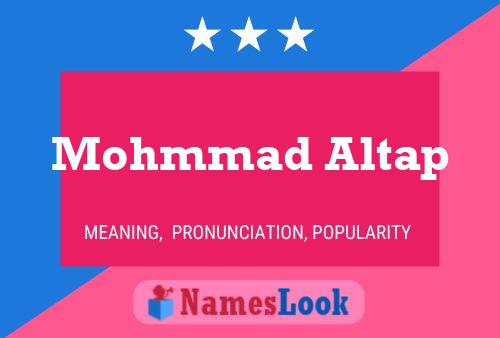 Mohmmad Altap Name Poster