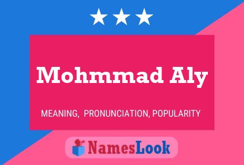 Mohmmad Aly Name Poster