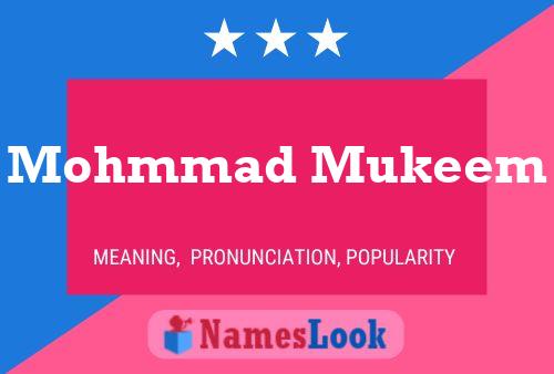 Mohmmad Mukeem Name Poster