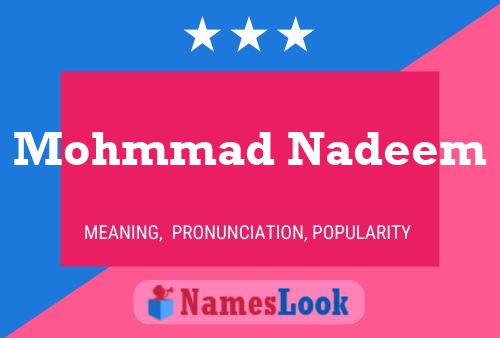 Mohmmad Nadeem Name Poster