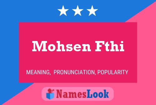 Mohsen Fthi Name Poster