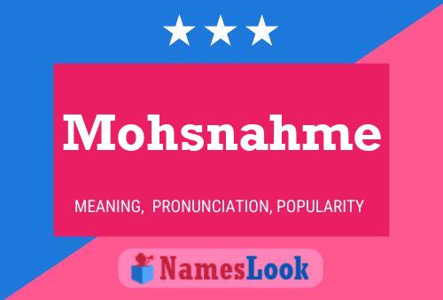 Mohsnahme Name Poster