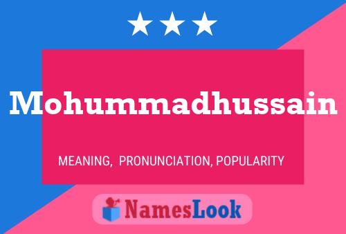 Mohummadhussain Name Poster