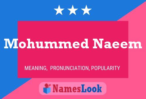 Mohummed Naeem Name Poster