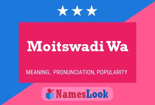 Moitswadi Wa Name Poster