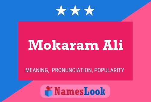 Mokaram Ali Name Poster