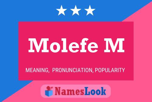 Molefe M Name Poster