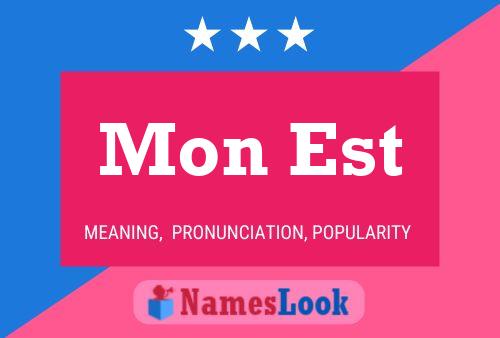 Mon Est Name Poster