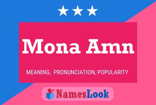 Mona Amn Name Poster