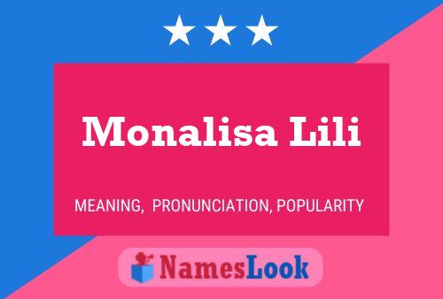 Monalisa Lili Name Poster