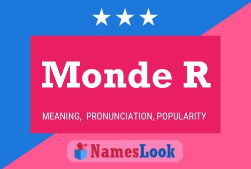 Monde R Name Poster