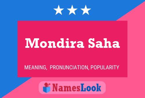 Mondira Saha Name Poster