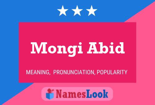 Mongi Abid Name Poster