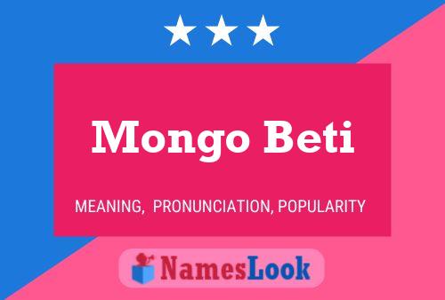 Mongo Beti Name Poster