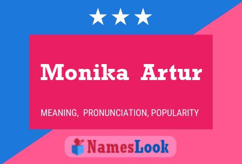 Monika  Artur Name Poster