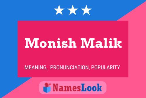 Monish Malik Name Poster