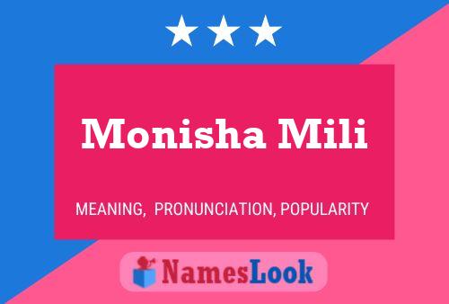 Monisha Mili Name Poster