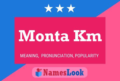 Monta Km Name Poster