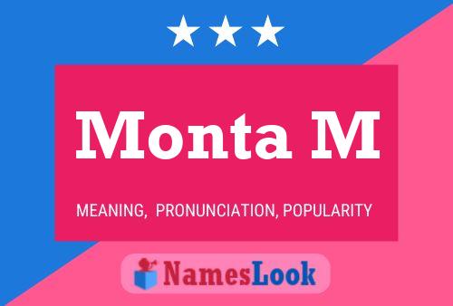 Monta M Name Poster