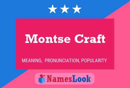 Montse Craft Name Poster