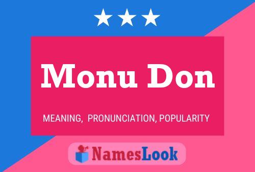 Monu Don Name Poster