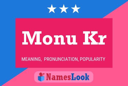 Monu Kr Name Poster