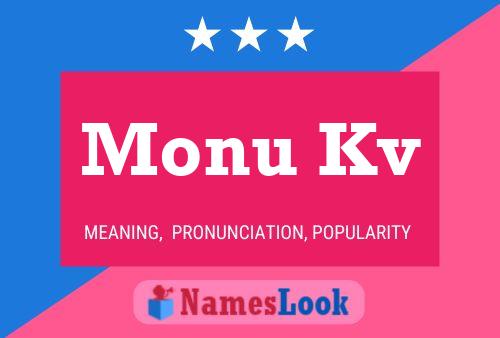 Monu Kv Name Poster