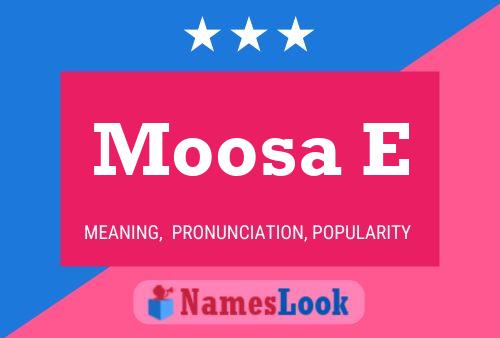 Moosa E Name Poster