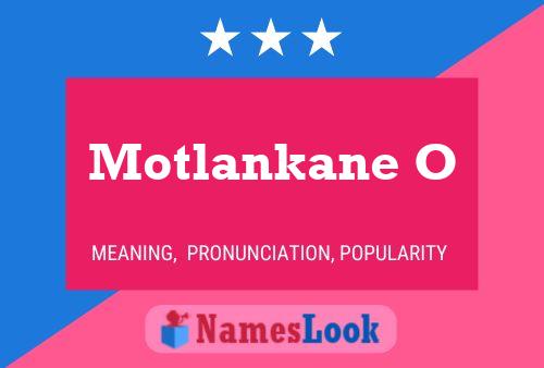 Motlankane O Name Poster