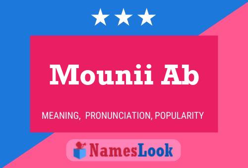 Mounii Ab Name Poster