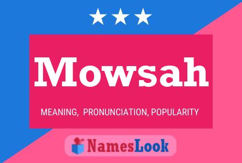 Mowsah Name Poster