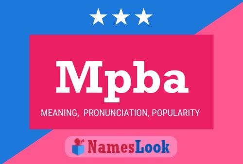 Mpba Name Poster