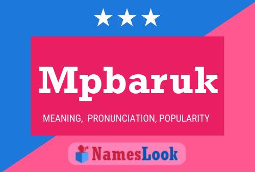 Mpbaruk Name Poster