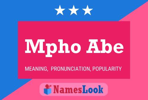 Mpho Abe Name Poster