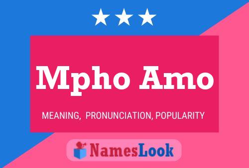 Mpho Amo Name Poster