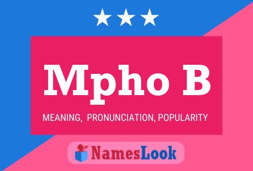 Mpho B Name Poster