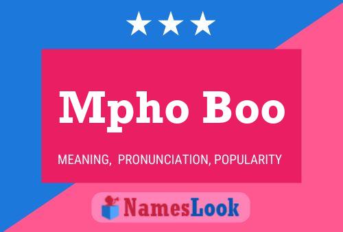 Mpho Boo Name Poster