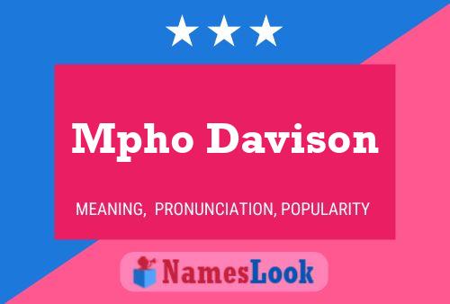 Mpho Davison Name Poster