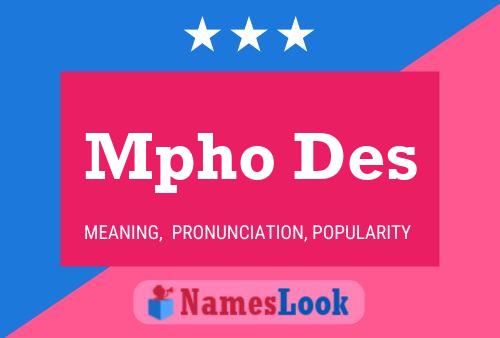 Mpho Des Name Poster